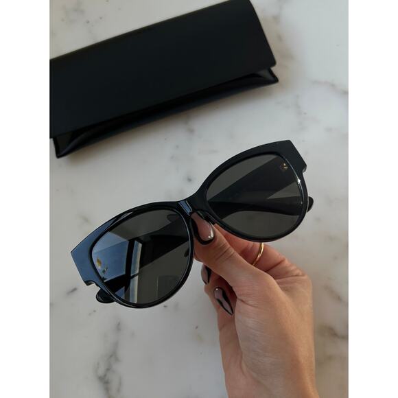 NEW Saint Laurent SL M3 Black Cat Eye Sunglasses - Picture 3 of 8